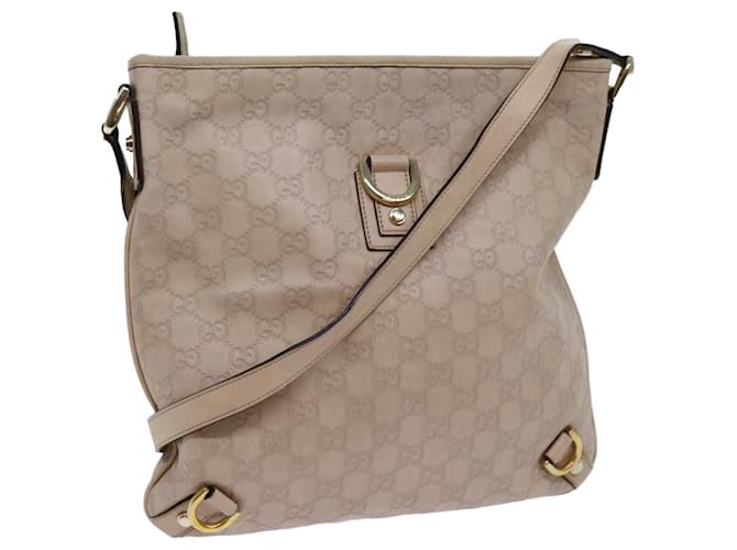 GUCCI Borsa a tracolla Guccissima Abbey in tela GG Beige 131326 Auth FM3354  ref.1348608