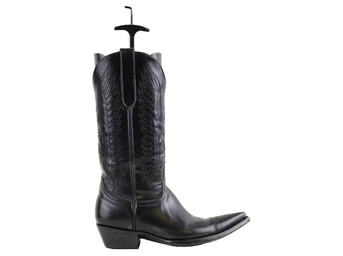 Autre Marque Botas camperas de piel Negro Cuero  ref.1348635