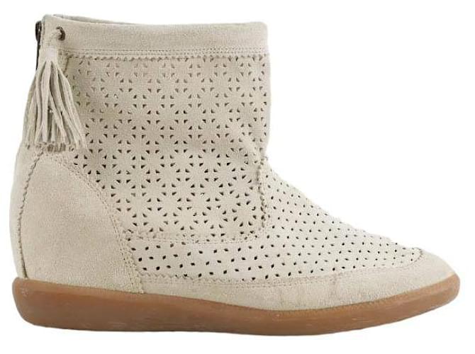 Isabel Marant botas basley de ante Beige Gamuza  ref.1348647