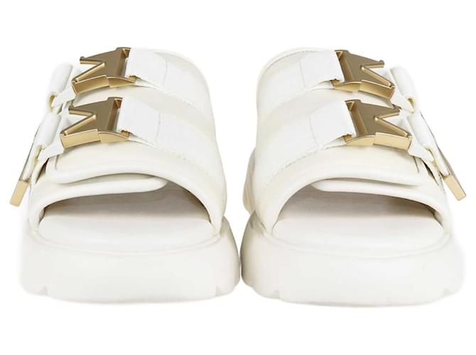 Bottega Veneta White Flash Chunky Slide Sandals Leather  ref.1348673