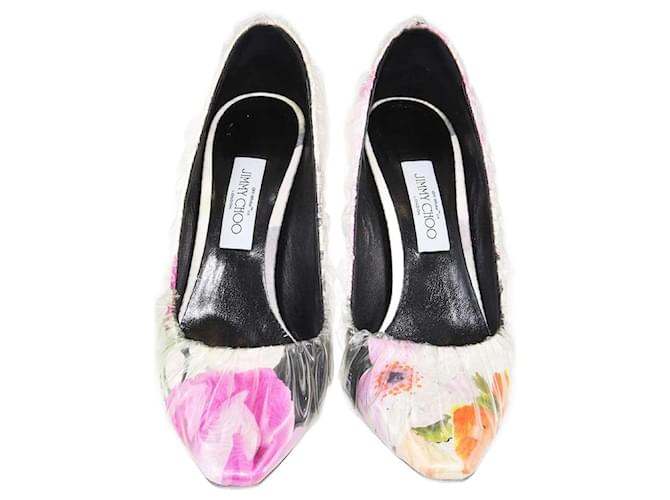 Off White Off-White x Jimmy Choo Multicolor Floral Vinyl Anne Pumps Multiple colors Leather  ref.1348676