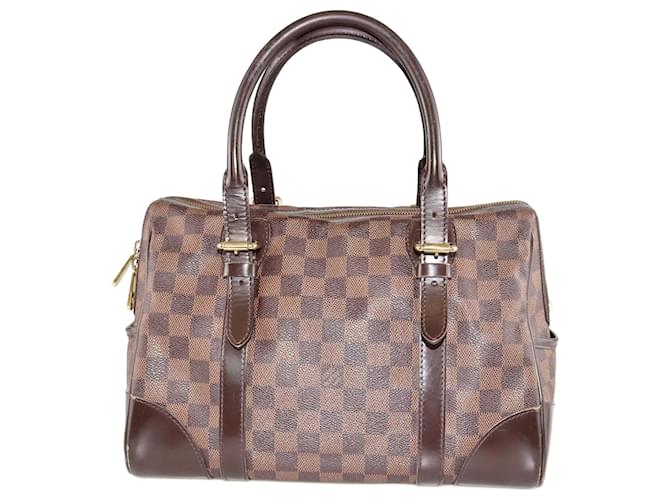 Louis Vuitton Damier Ebene Berkeley Bag Golden Leather  ref.1348684