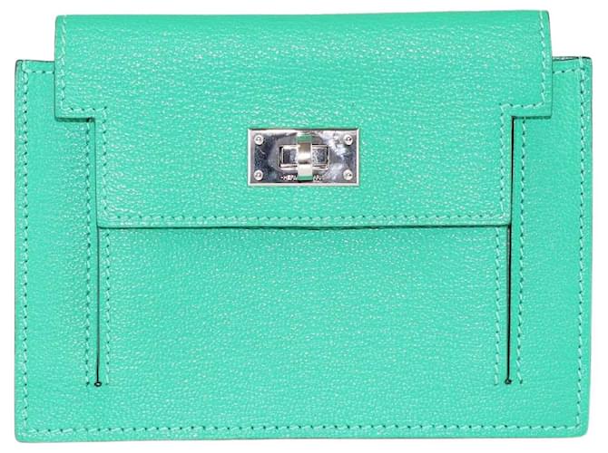 Hermès Carteira compacta Hermes Bamboo Kelly Pocket Couro  ref.1348688