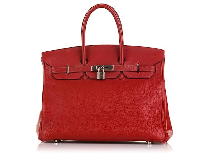 Hermès Togo Birkin 35 RED Cuir Rouge  ref.1348922