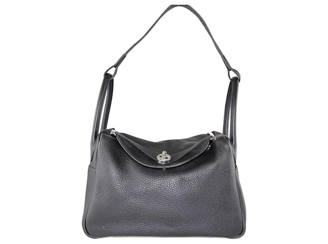 Hermès Hermes Black Lindy 30 bag Leather  ref.1348962