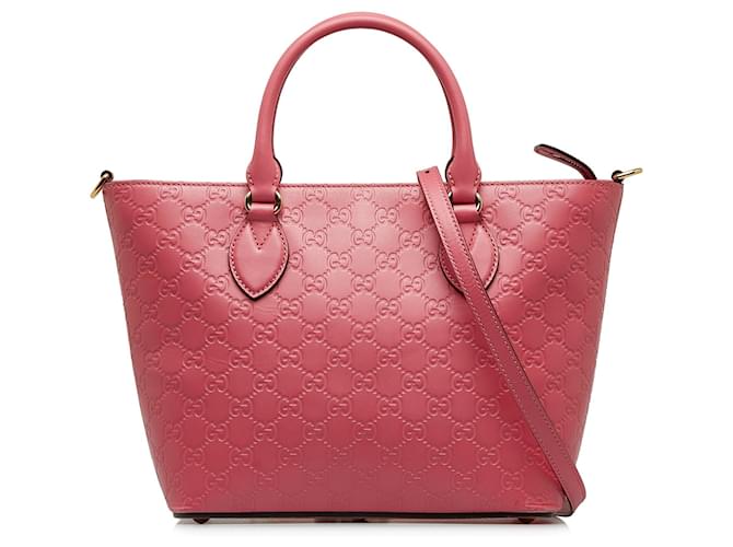 Gucci Guccissima Satchel Pink Leather  ref.1348995