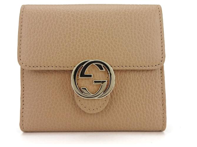 Gucci interlocking Cuir Beige  ref.1349112