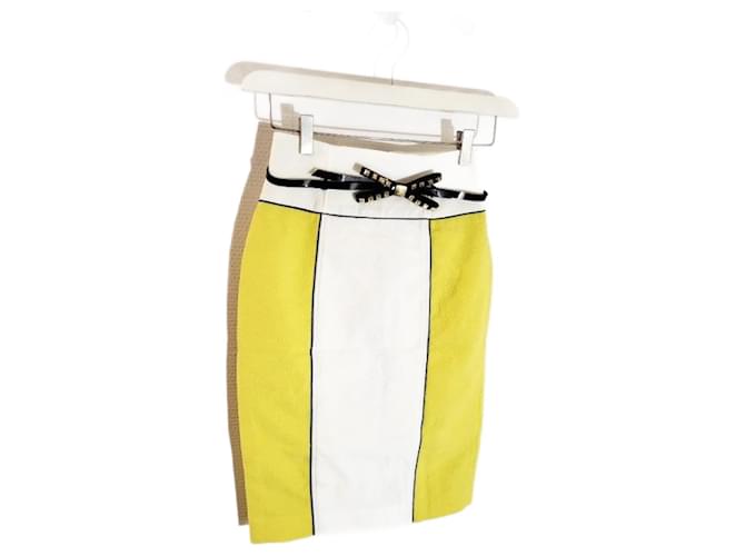 Roberto Cavalli Jupes Coton Jaune  ref.1349247