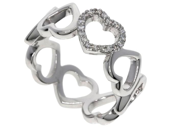 Tiffany & Co Heart Silvery White gold  ref.1349368