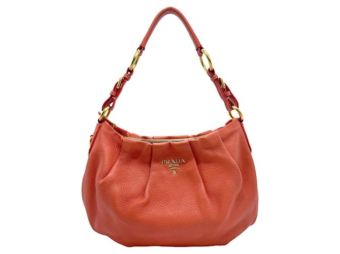 Prada Naranja Cuero  ref.1349455