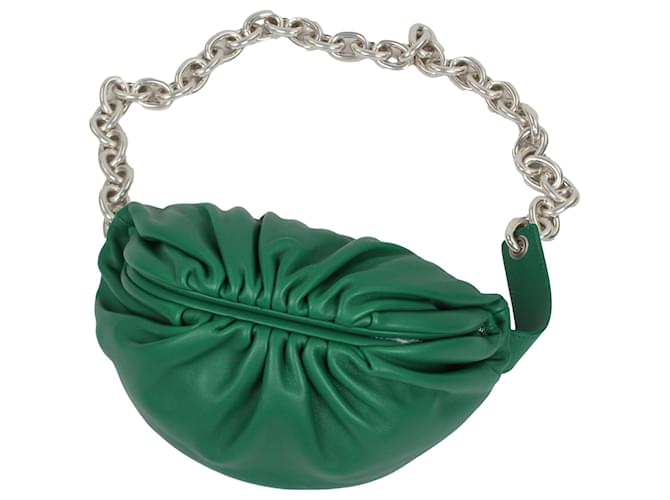 BOTTEGA VENETA Bolso The Belt Chain de napa en verde carreras Cuero  ref.1349621