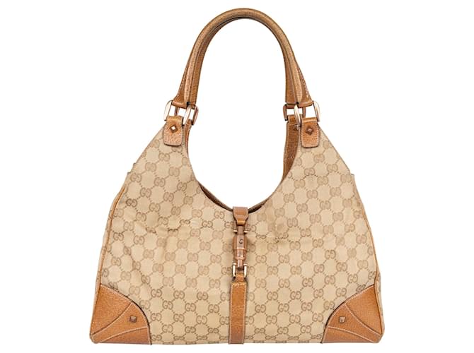 Gucci Jackie Shoulder Bag GG Monogram Beige Cloth  ref.1349648