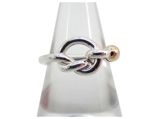 Tiffany & Co Knot Single Braid Silber Geld  ref.1349742