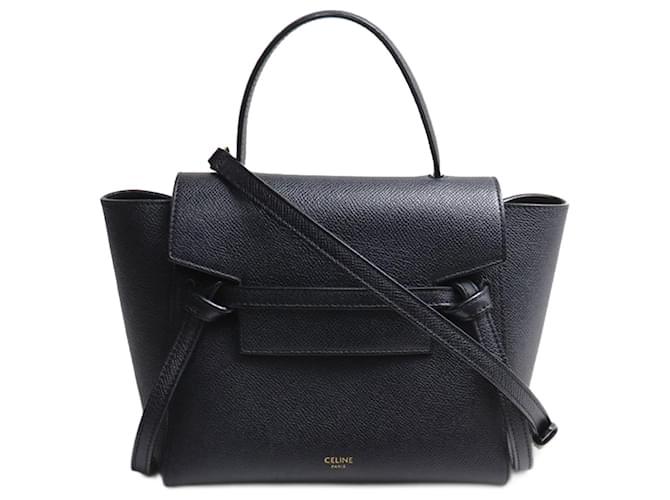 Céline Cinturón de celine Negro Cuero  ref.1349781