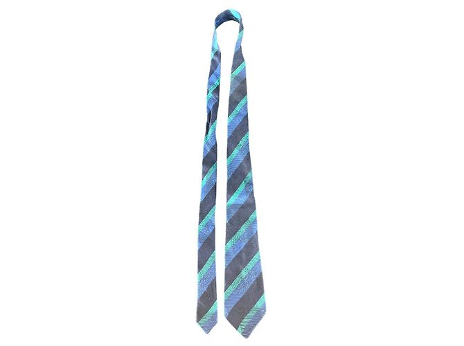 Cravatta Ermenegildo Zegna Blu in Cotone e Lino