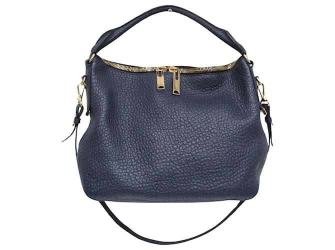 BURBERRY Navy blue Leather  ref.1349830