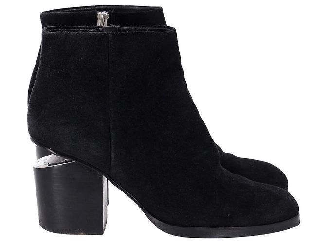 Botas Alexander Wang Gabi em camurça preta Preto
