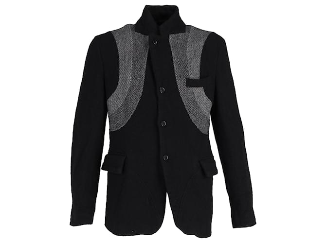 Comme Des Garcons Comme des Garçons Contrast-Panel Jacket in Black Wool  ref.1349854