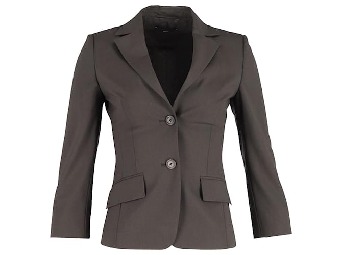 Blazer de botonadura simple de Boss by Hugo Boss en marrón Lana Vergine Castaño  ref.1349859