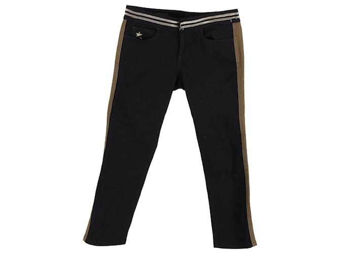 Gucci Side Stripe Jeans aus schwarzer Baumwolle  ref.1349860