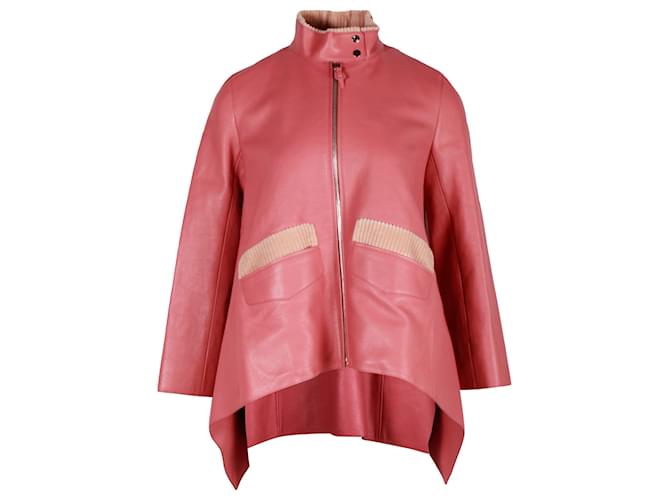 Hermès Hermes Asymmetric Jacket in Pink Leather  ref.1349873
