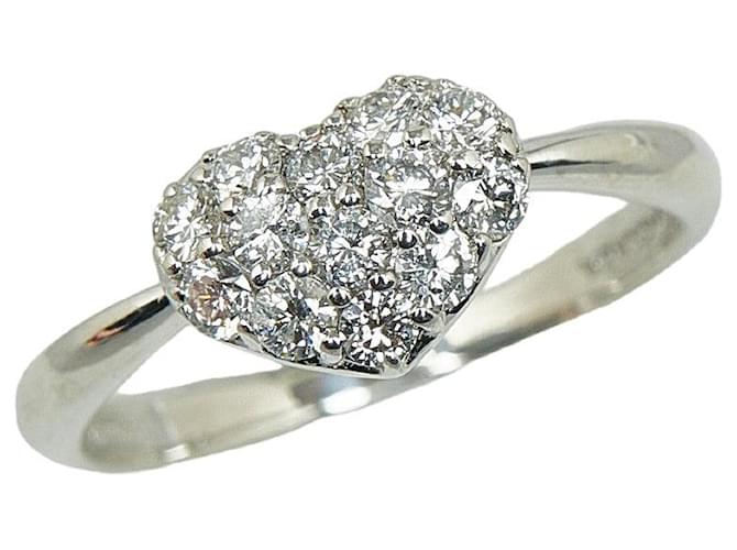 & Other Stories autre 18Bague en métal K Platinum Diamond Heart Ring en excellent état  ref.1349885