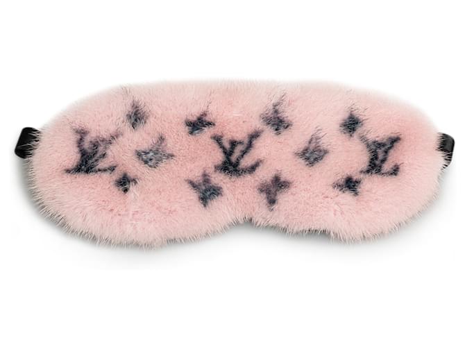 Louis Vuitton Pink Monogram Mink Eye Mask Fur  ref.1349967
