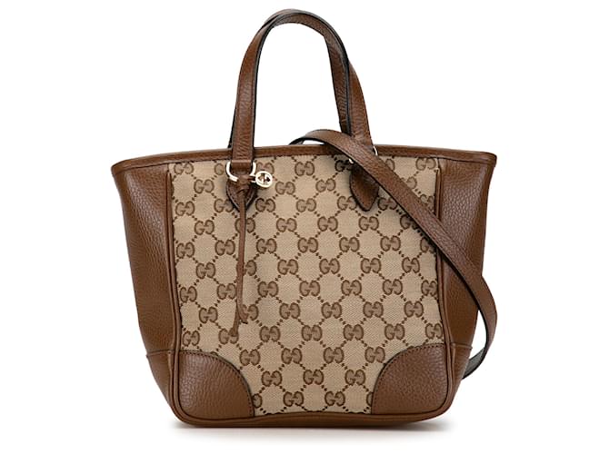 Gucci Brown GG Canvas Bree Satchel Light brown Cloth Cloth  ref.1349977