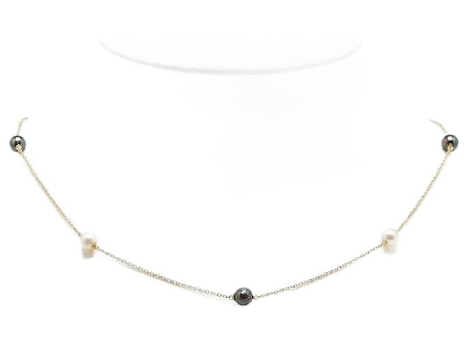 & Other Stories Other 18k Gold Pearl Station Necklace Metal Necklace in Excellent condition  ref.1350097