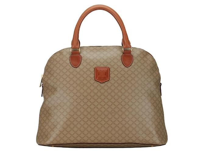 Céline Celine Macadam PVC-Lederhandtasche in sehr gutem Zustand Beige Kunststoff  ref.1350101