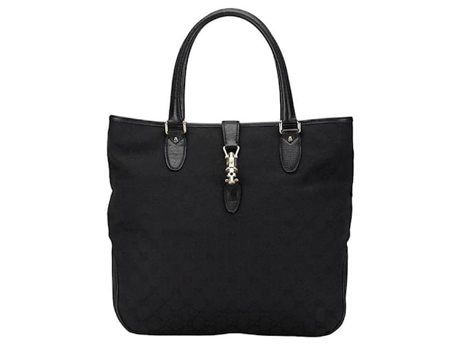 Sac cabas Jackie en toile Gucci GG Sac cabas en toile 145818 en bon état  ref.1350110