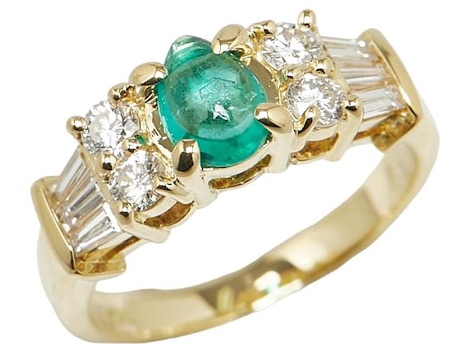& Other Stories andere 18k Gold Diamant & Smaragd Ring Metallring in ausgezeichnetem Zustand  ref.1350131