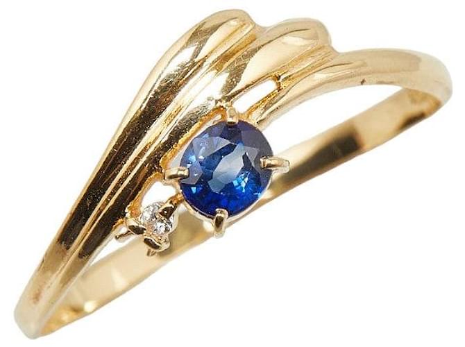 & Other Stories K18YG Yellow Gold Sapphire Ring #51 in Great Condition Golden Metal  ref.1350138