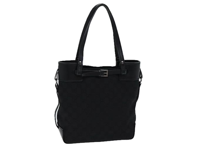 Borsa a mano in tela GG GUCCI nera 107757 auth 71784 Nero  ref.1350243