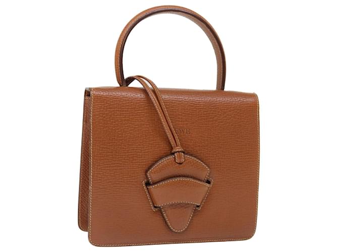 LOEWE Hand Bag Leather Brown Auth 71590  ref.1350303