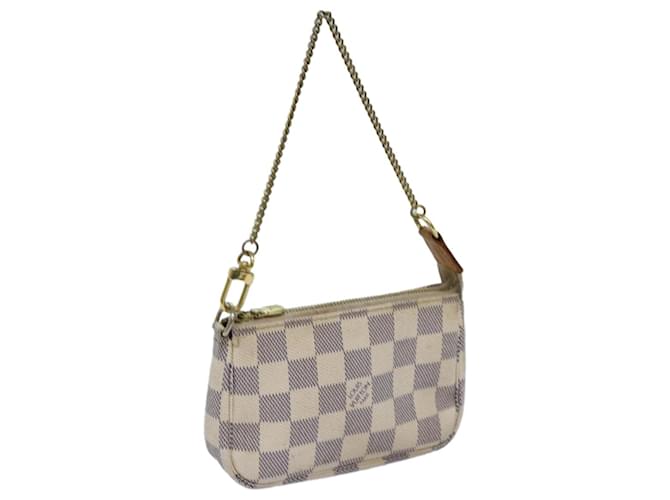 LOUIS VUITTON Damier Azur Mini Pochette Acessórios Bolsa N58010 Autenticação de LV 72313  ref.1350311