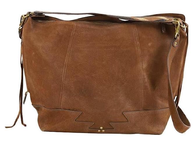 Jerome Dreyfuss Leather Cerf Tote Brown  ref.1350331