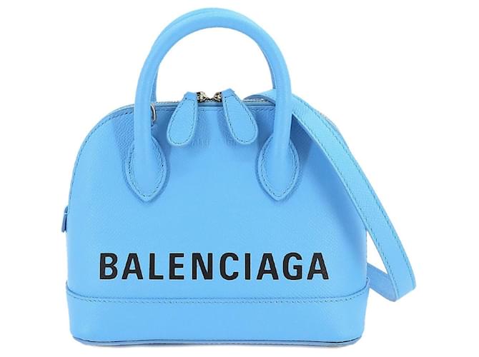 Balenciaga Ville Blue Leather  ref.1350363