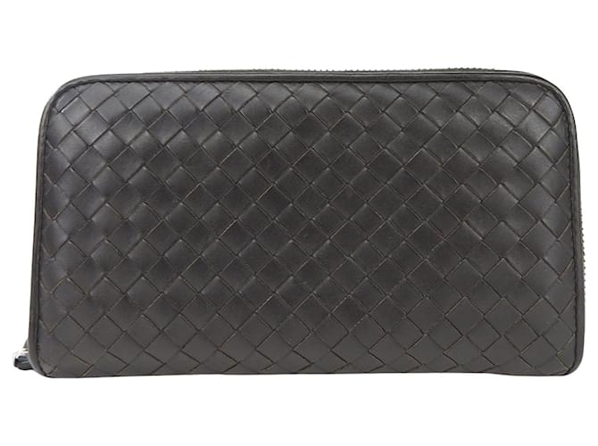 Bottega Veneta Intrecciato Castaño Cuero  ref.1350372