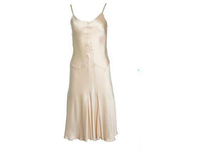 Assinatura de Donna Karan, vestido midi de seda