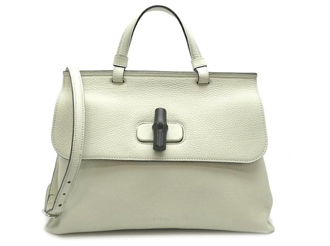 Gucci Bamboo White Leather  ref.1350457