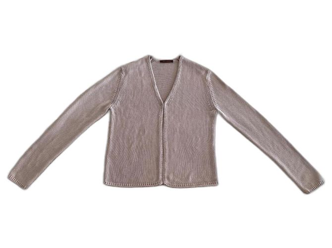 Seidenstrickjacke in Grau T.S oder 36-38 von Adolfo Dominguez. Beige 