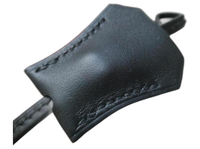 clochette, tirette de Hermès nueva para bolso Hermès Kelly Birkin con caja y bolsa de polvo. Negro Cuero  ref.1350604