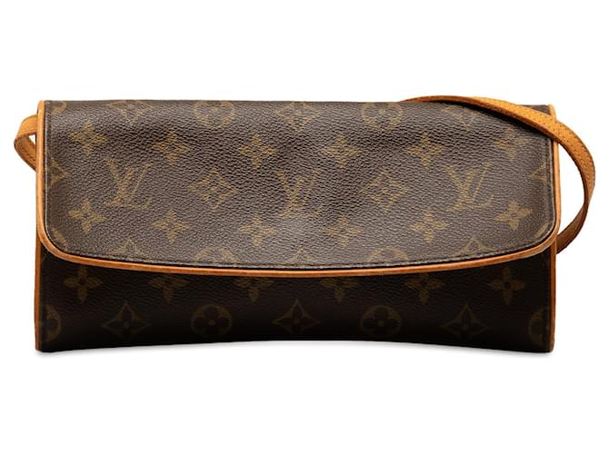 Sac à bandoulière marron Louis Vuitton Monogram Pochette Twin GM Cuir  ref.1350801