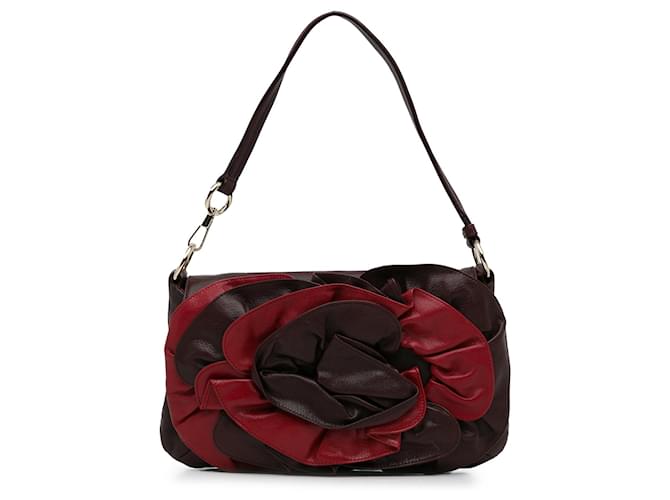 Sac à bandoulière rouge Yves Saint Laurent Nadia Cuir  ref.1350843