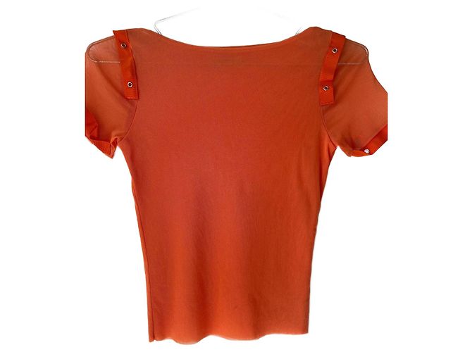 Autre Marque Top de malla naranja de doble capa Extyn