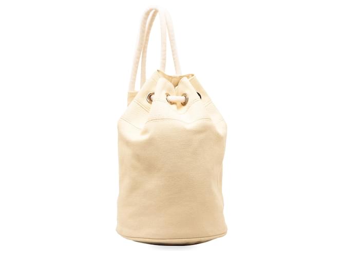 Sac à dos Hermès Toile H Sac Marin Recif GM beige Coton  ref.1350879