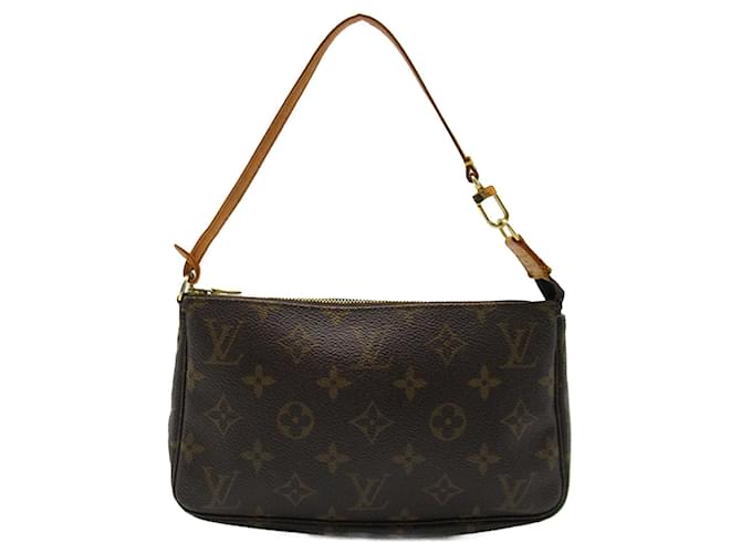 Brown Louis Vuitton Monogram Pochette Accessoires Shoulder Bag Leather  ref.1350880