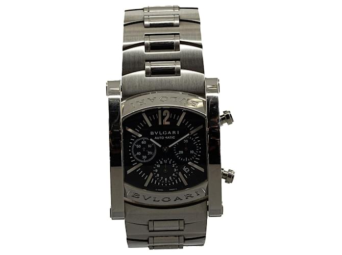 Bulgari Silver Bvlgari Automatic Stainless Steel Assioma Chronograph Watch Silvery  ref.1350900