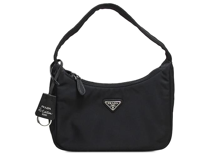 Black Prada Tessuto Re-Edition 2000 Shoulder Bag Cloth  ref.1350958